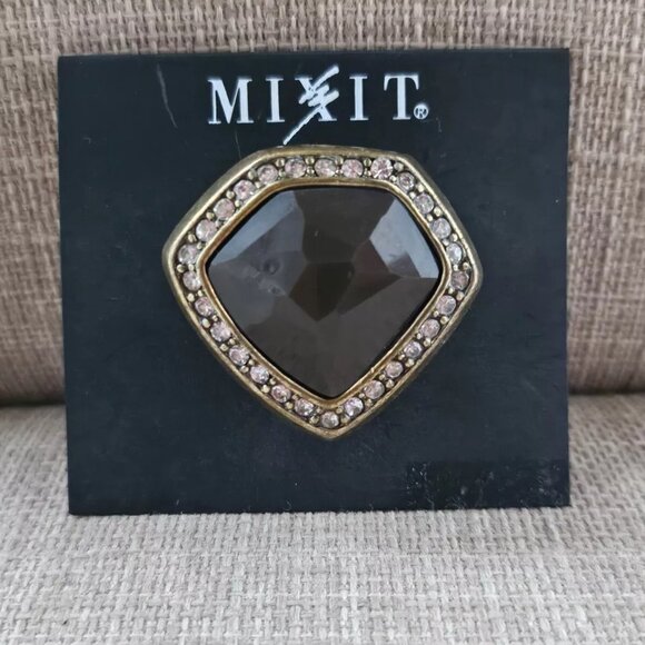 Mixit Women Rings Stretched Adjustable Ring Gold Tone Fashion Jewelry NWT - Picture 1 of 10